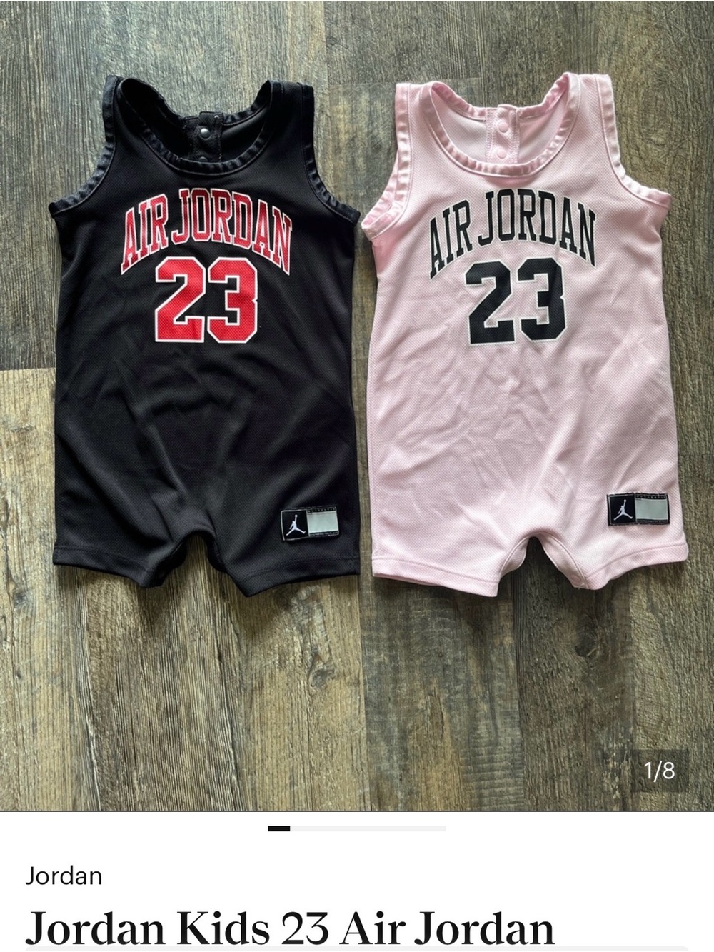 Cute matching sibling set Air Jordan Kids 23 Air Jordan Romper Set of 2